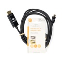 Nedis CCGL64352BK20 USB 3.2 Gen 1-Adapter USB-C - DisplayPort 4K@60Hz 2m Verguld Zwart 