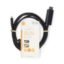 Nedis CCGL64655BK20 USB 3.2 Gen 1-Adapter USB-C - HDMI 4K@60Hz 2m Vernikkeld Zwart 