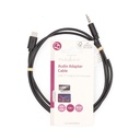 Nedis CCGL65950BK10 USB 2.0-Adapter USB-C - 3,5 mm Jack 1m Vernikkeld Zwart