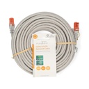Nedis CCGL85200GY200 CAT6 Netwerkkabel | RJ45 Male | RJ45 Male | U/UTP | 20.0 m | Rond | PVC | Grijs | Label