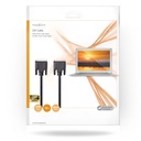 Nedis CCGP32001BK100 DVI-Kabel | DVI-D 24+1-Pins Male | DVI-D 24+1-Pins Male | 2560x1600 | Vernikkeld | 10.0 m | Recht | PVC | Zwart | Envelop