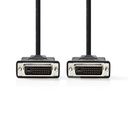 Nedis CCGP32001BK30 DVI-Kabel DVI-D 24+1-Pins 2560x1600 Vernikkeld 3m Zwart 