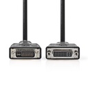 Nedis CCGP32055BK20 DVI-Kabel DVI-I 24+5-Pin - DVI-I 24+5-Pins vrouwelijk 2560x1600 2m Zwart 