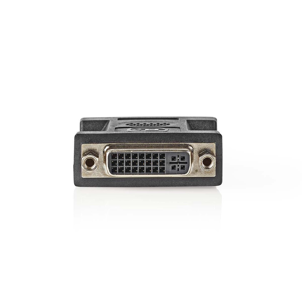Nedis CCGP32950BK DVI-Adapter 2x DVI-I 24+5-Pins Vrouwelijk Vernikkeld Zwart 