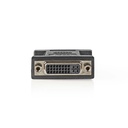 Nedis CCGP32950BK DVI-Adapter 2x DVI-I 24+5-Pins Vrouwelijk Vernikkeld Zwart 