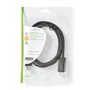 Nedis CCGP37104BK20 DisplayPort-Kabel DisplayPort - HDMI 4K@60Hz Vernikkeld 2m Zwart