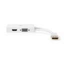 Nedis CCGP37366WT02 Mini-DisplayPort-Adapter DVI-D 24+1-Pins / HDMI / VGA 4K@60Hz Verguld Wit 