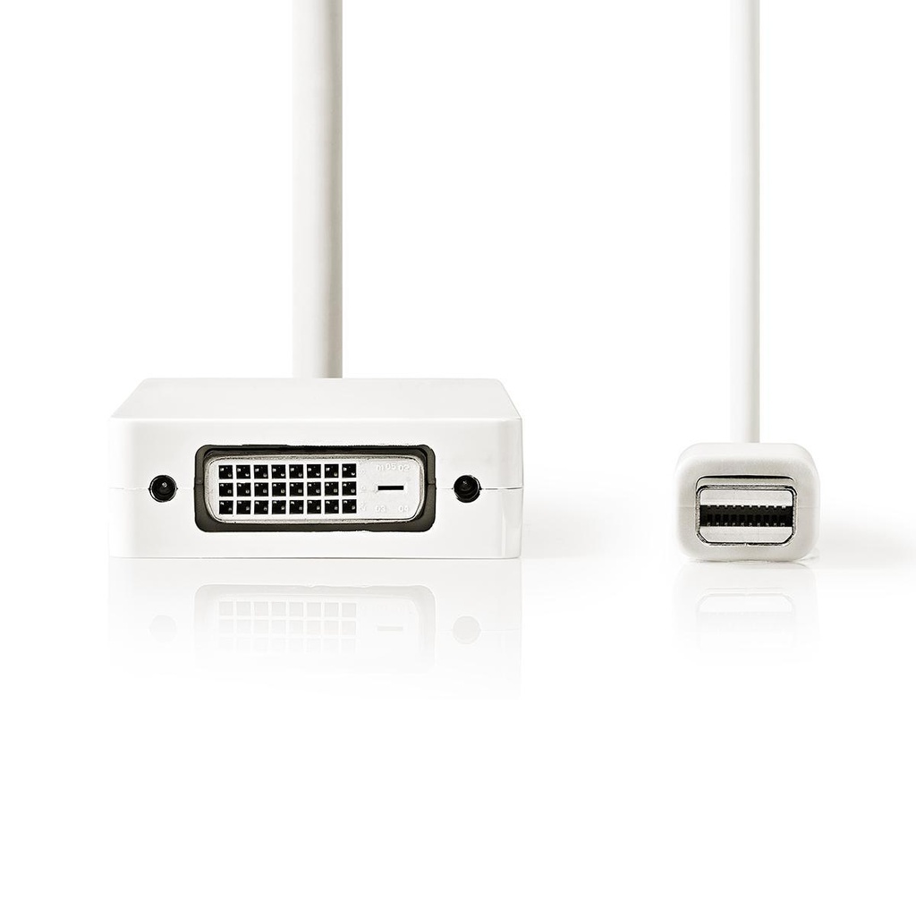 Nedis CCGP37460WT02 Mini DisplayPort 1.2-Kabel DisplayPort / DVI-D 24+1-Pins  / HDMI 21.6 Gbps Wit 
