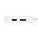 Nedis CCGP37460WT02 Mini DisplayPort 1.2-Kabel DisplayPort / DVI-D 24+1-Pins  / HDMI 21.6 Gbps Wit 