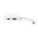 Nedis CCGP37466WT02 Mini-DisplayPort -Adapter DVI-D 24+1-Pins / HDMI / VGA 4K@60Hz Wit