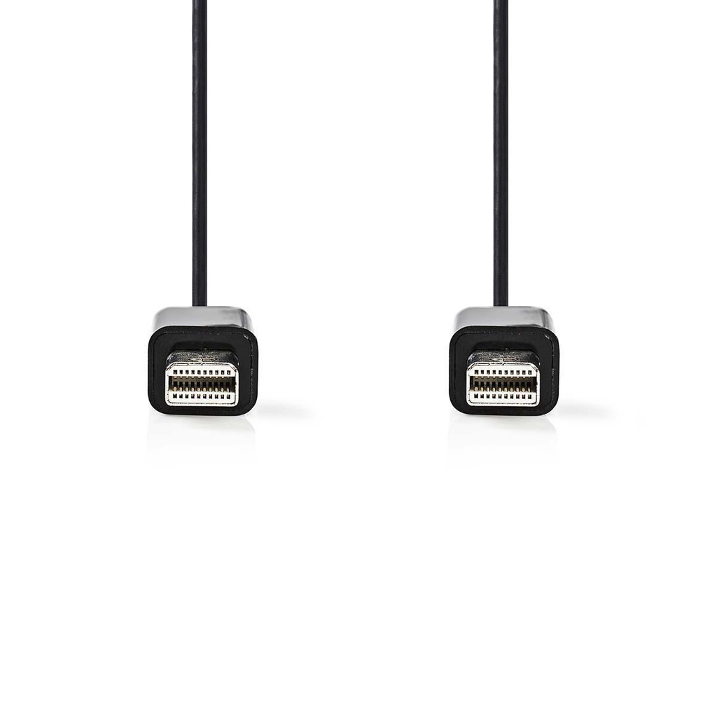 Nedis CCGP37500BK10 Mini DisplayPort 1.2-Kabel 21.6 Gbps Vernikkeld 1m Zwart 