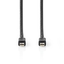 Nedis CCGP37504BK20 Mini DisplayPort 1.4-Kabel 48 Gbps Vernikkeld 2m Zwart 