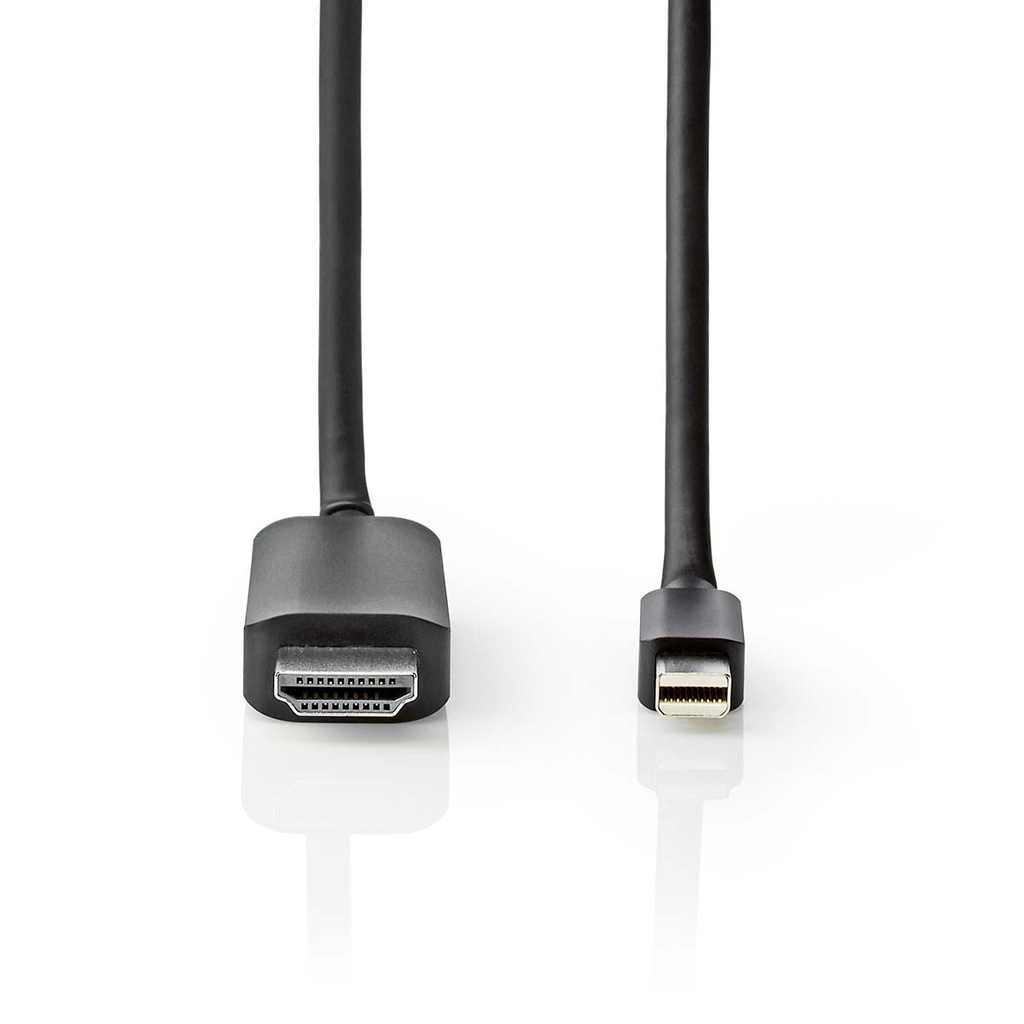 Nedis CCGP37604BK20 Mini DisplayPort 1.4-Kabel Mini-DisplayPort - HDMI 48 Gbps 2m Zwart