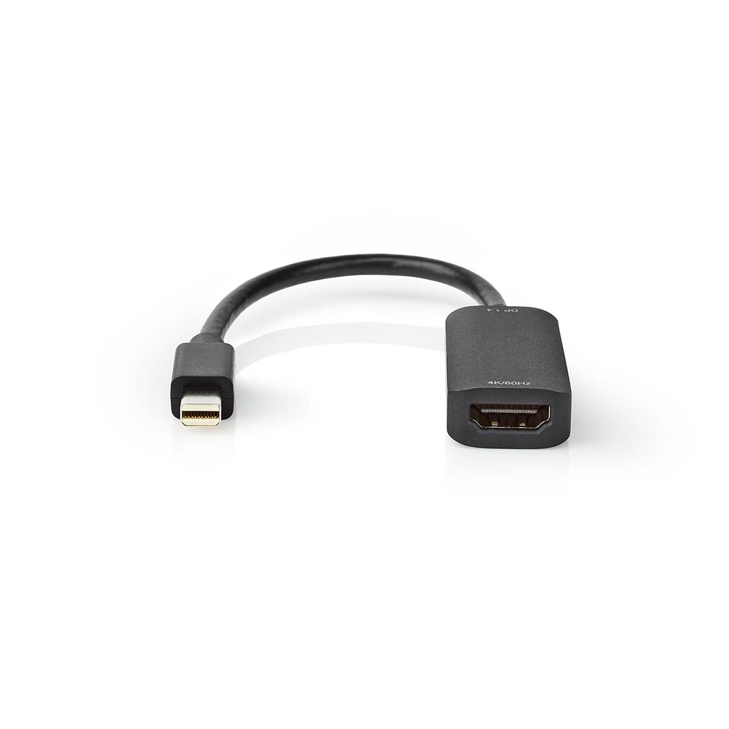 Nedis CCGP37654BK02 Mini DisplayPort 1.4-Kabel Mini-DisplayPort - HDMI 48 Gbps 20cm Zwart
