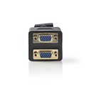 Nedis CCGP59120BK02 VGA-Kabel VGA - 2x VGA Vrouwelijk Verguld 1280x768@60Hz 20cm Zwart 