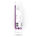 Nedis CCGP60410WT10 USB 2.0 -Kabel USB-A - USB Micro-B 480 Mbps Vernikkeld 1m Plat Wit