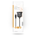 Nedis CCGP60880BK20 Parallelkabel USB-A - Centronics 36-Pins Vernikkeld 2m Zwart