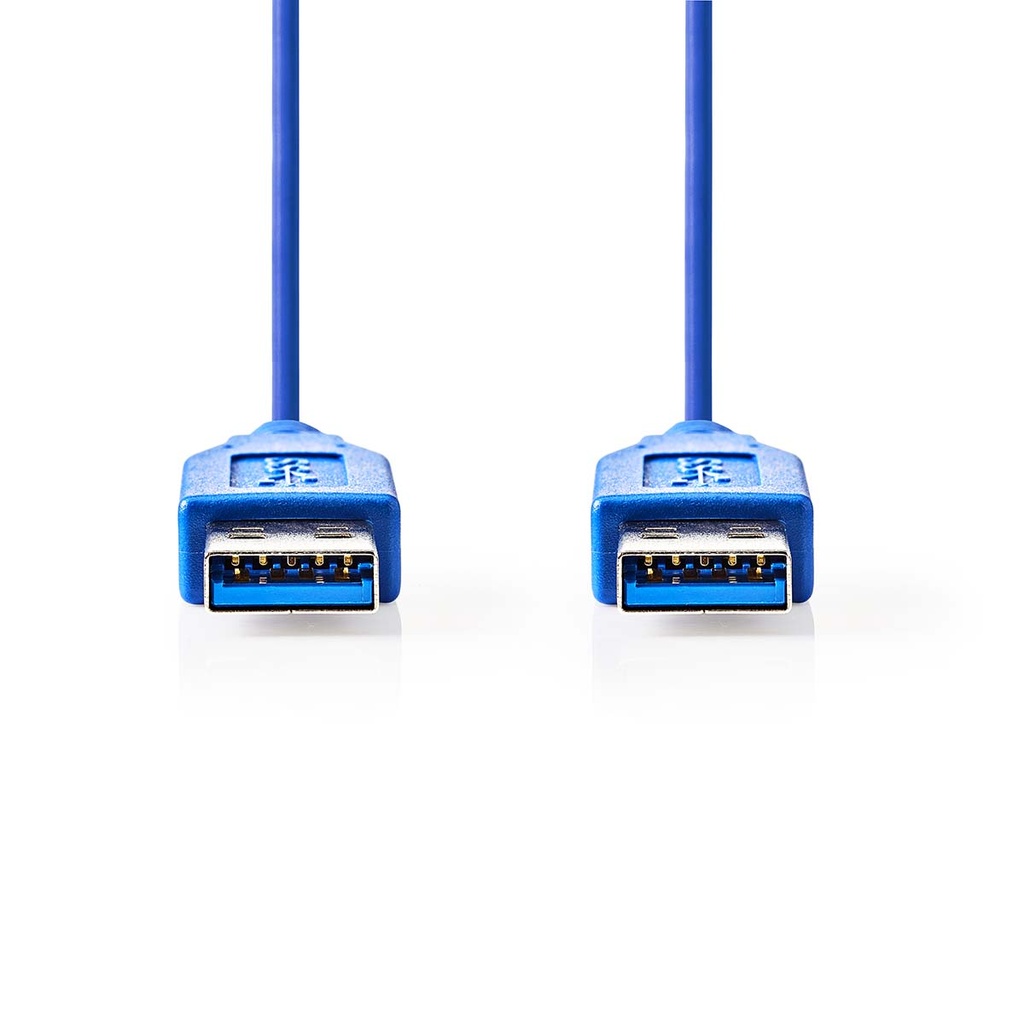Nedis CCGP61000BU20 USB 3.2 Gen 1-Kabel USB-A 5 Gbps Vernikkeld 2m Blauw 