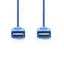 Nedis CCGP61000BU20 USB 3.2 Gen 1-Kabel USB-A 5 Gbps Vernikkeld 2m Blauw 