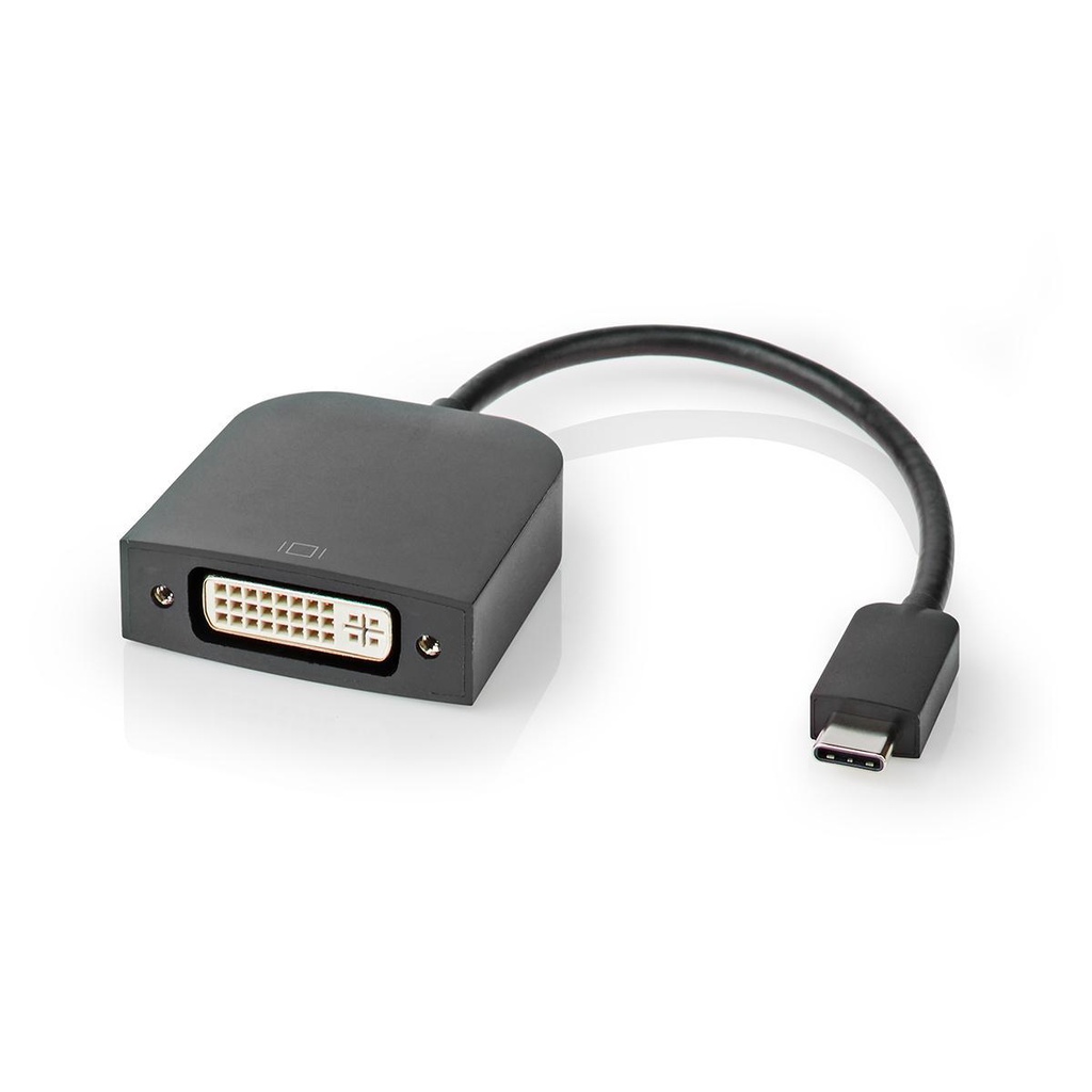 Nedis CCGP64552BK02 USB 3.2 Gen 1-Adapter USB-C - DVI-D 24+1-Pins Vrouwelijk 1080p 20cm Zwart 