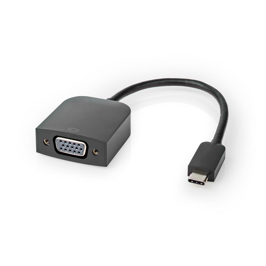 Nedis CCGP64852BK02 USB 3.2 Gen 1-Adapter USB-C - VGA Vrouwelijk 1920x1200@60Hz 20cm Zwart