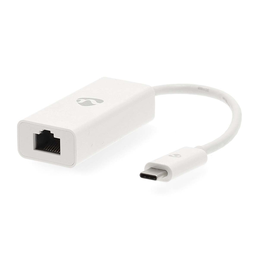 Nedis CCGP64950WT02 USB 3.2 Gen 1-netwerkadapter 1 Gbps  USB-C - RJ45 Vrouwelijk 20cm Wit