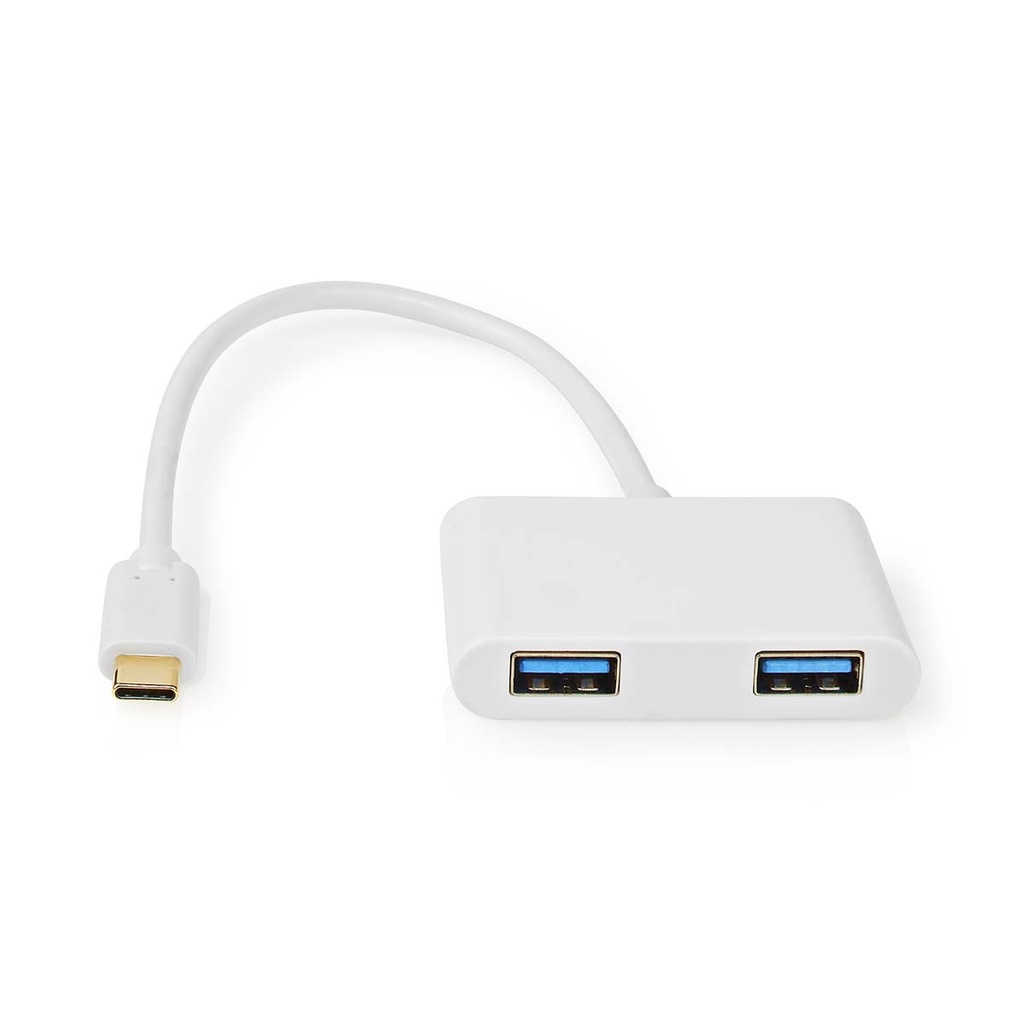 Nedis CCGP65960WT02 USB 3.2 Gen 1-Adapter  USB-C - 2x USB-A Vrouwelijk 5 Gbps 20cm Wit