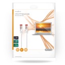 Nedis CCGP85221WT200 CAT6 Netwerkkabel | RJ45 Male | RJ45 Male | S/FTP | 20.0 m | Rond | LSZH | Wit | Envelop