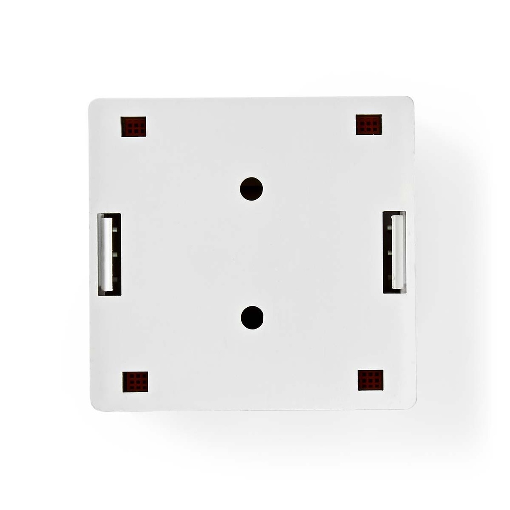 Nedis CCGP89110WT Netwerk Opbouw Wanddoos 2 poorten UTP CAT6 Verguld Wit