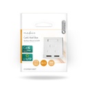 Nedis CCGP89110WT Netwerk Opbouw Wanddoos 2 poorten UTP CAT6 Verguld Wit