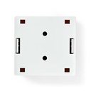 Nedis CCGP89130WT Netwerk Wanddoos | Opbouw | 2 poort(en) | STP CAT6 | Recht | Female | Goud Verguld | PVC | Wit | Envelop