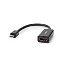 Nedis CCGT37650BK02 Mini DisplayPort 1.2-Kabel Mini-DisplayPort - HDMI Vrouwelijk 21.6 Gbps 20cm Zwart 