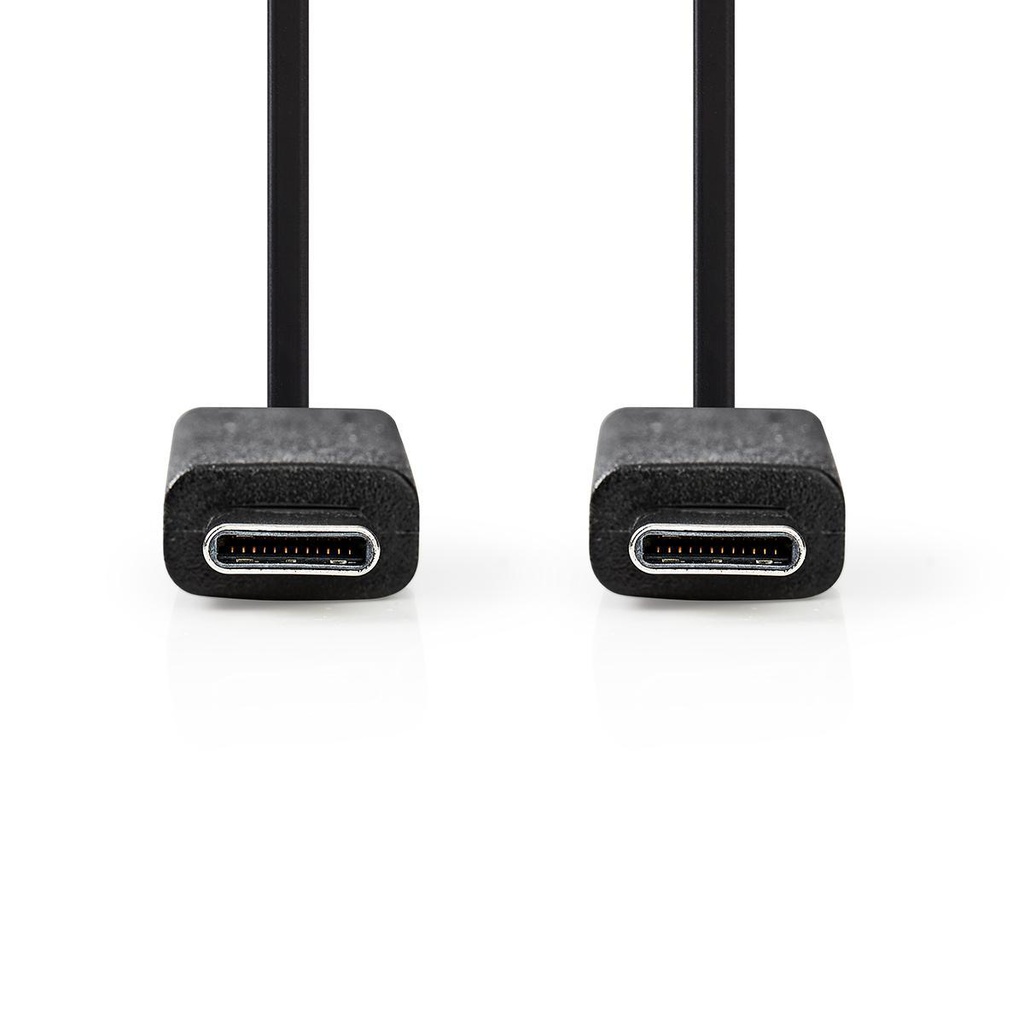 Nedis CCGT64750BK10 USB 3.2 Gen 2-Kabel  USB-C 15W 10Gbps Vernikkeld 1m Zwart 