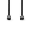 Nedis CCGW64750BK10 USB 3.2 Gen 2-Kabel  USB-C 100 W 4K@60Hz 10 Gbps Vernikkeld 1m Zwart