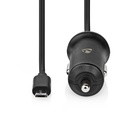 Nedis CCHAM240ABK Autolader 12 W 2.4 A Micro-USB 1m Enkel Voltage Zwart