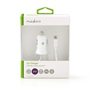 Nedis CCHAM240AWT Autolader 12W 2.4 A Micro-USB 1m Enkel Voltage Wit