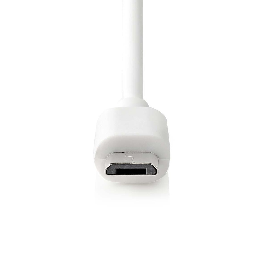 Nedis CCHAM240AWT Autolader 12W 2.4 A Micro-USB 1m Enkel Voltage Wit