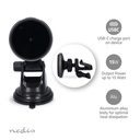 Nedis CCHAQM15W110BK Draadloze Autolader MagSafe 7.5/10/15W 1.5/1.67/2A 1m USB-C Zwart