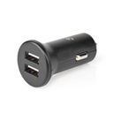 Nedis CCHAU480ABK Autolader 24W 2x 2.4A 2x USB-A Enkel Voltage Zwart
