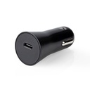 Nedis CCPD20W101BK Autolader 20W 1.67/2.22/3.0A USB-C Automatische Voltage Zwart