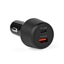 Nedis CCPD30W100BK Autolader 48 W 2x3A USB-A / USB-C Automatische Voltage Zwart