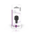 Nedis CCPD30W100BK Autolader 48 W 2x3A USB-A / USB-C Automatische Voltage Zwart