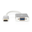 Nedis CCTB34900AL02 VGA-Adapter HDMI - VGA vrouwelijk Verguld Zilver 