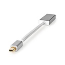 Nedis CCTB37450AL02 Mini DisplayPort 1.2 -Kabel Mini-DisplayPort - DisplayPort vrouwelijk 20cm Zilver