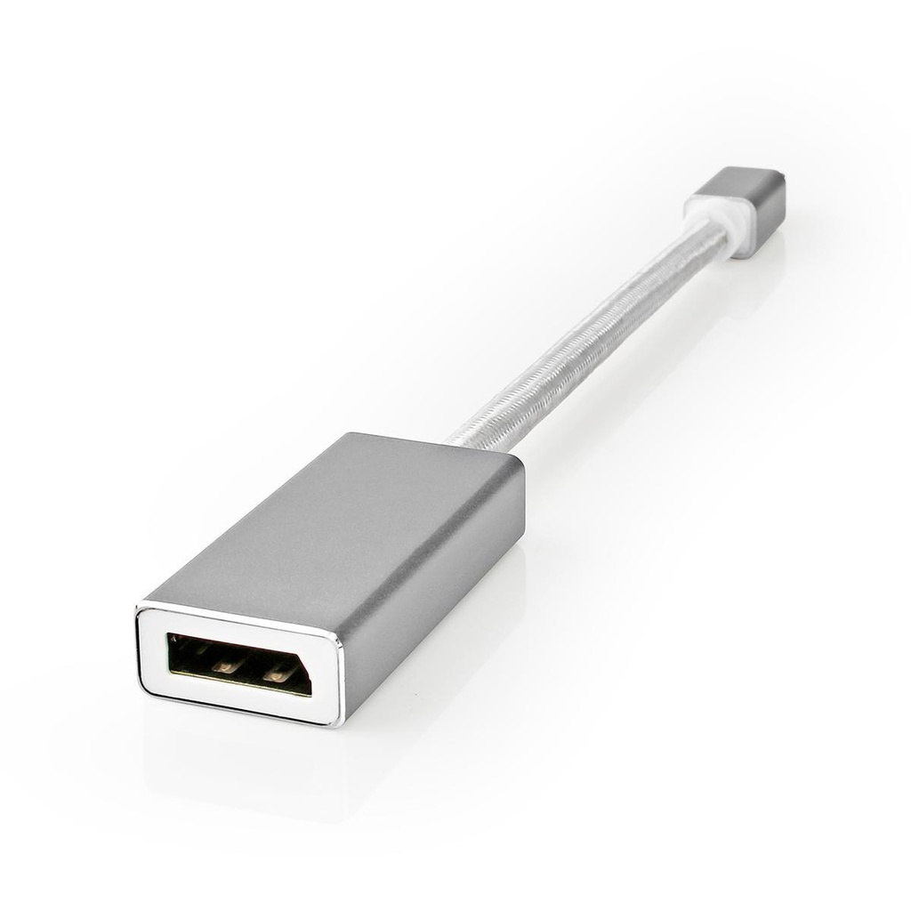 Nedis CCTB37450AL02 Mini DisplayPort 1.2 -Kabel Mini-DisplayPort - DisplayPort vrouwelijk 20cm Zilver