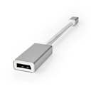 Nedis CCTB37450AL02 Mini DisplayPort 1.2 -Kabel Mini-DisplayPort - DisplayPort vrouwelijk 20cm Zilver