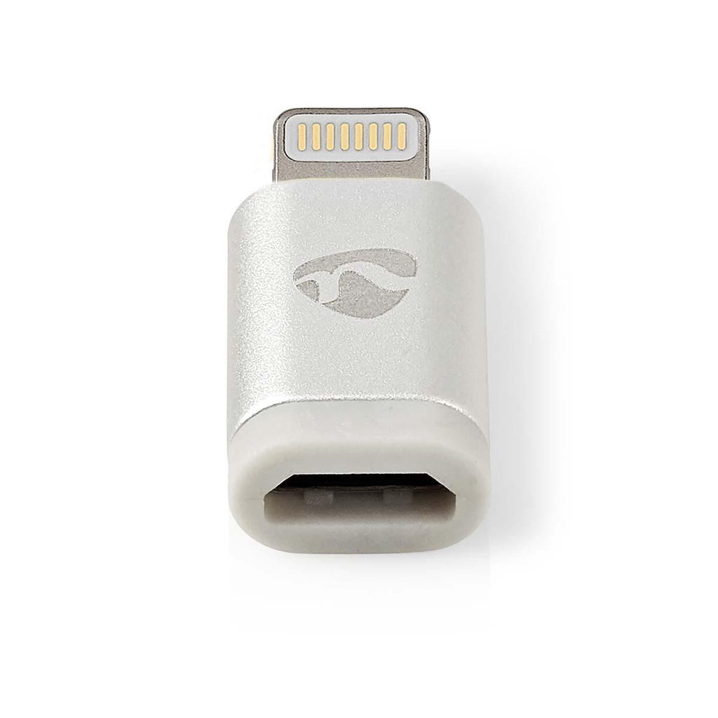 Nedis CCTB39901AL Lightning-Adapter Lightning - USB Micro-B vrouwelijk Verguld Zilver