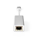 Nedis CCTB61950AL02 USB-netwerkadapter | USB 3.2 Gen 1 | 1 Gbps | USB-A Male | RJ45 Female | 0.20 m | Rond | Verguld | Koper | Zilver | Cover Window Box