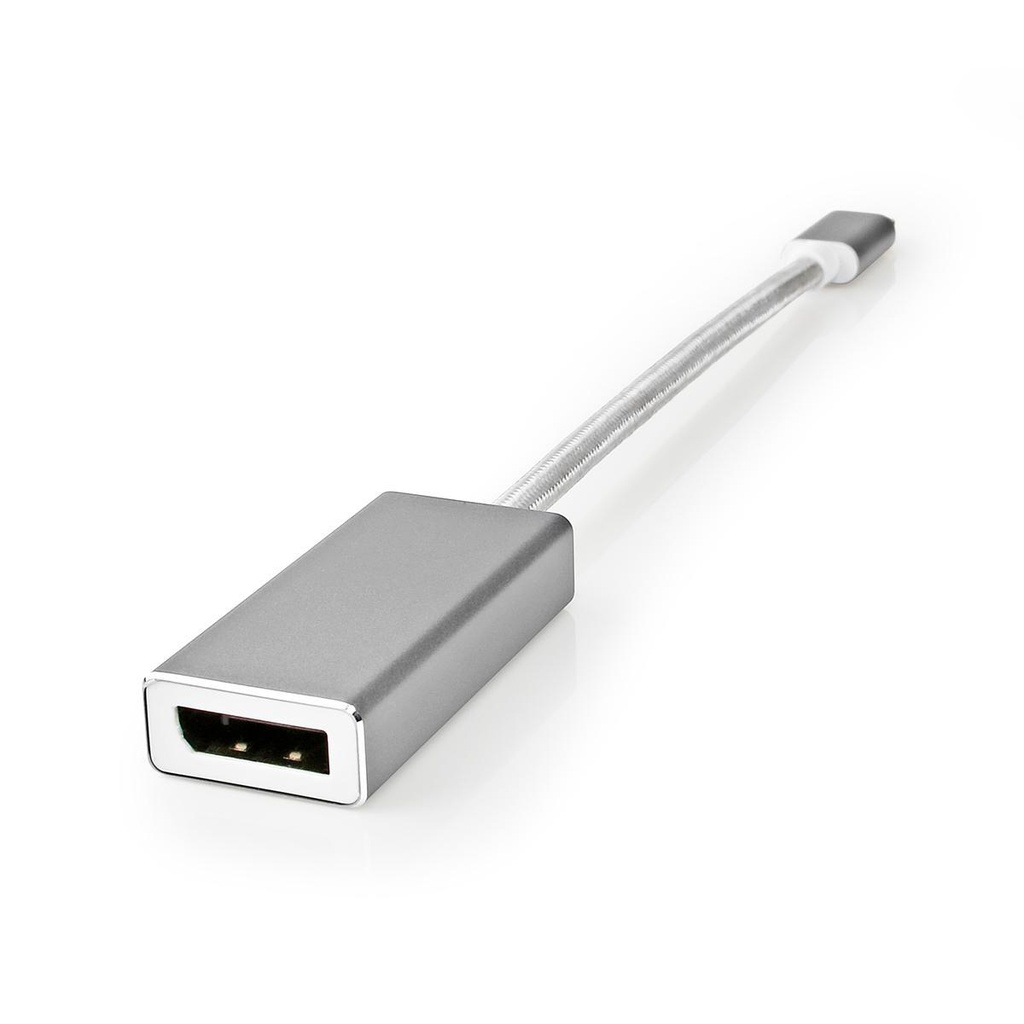 Nedis CCTB64450AL02 USB 3.2 Gen 1 Adapter USB-C - DisplayPort Vrouwelijk 20cm Verguld Zilver