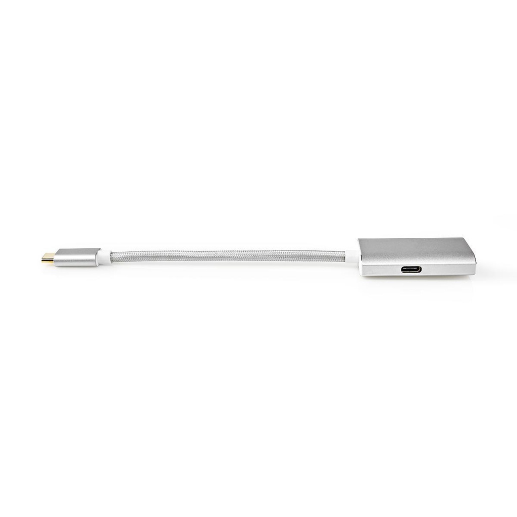 Nedis CCTB64480AL02 USB 3.2 Gen 1 Adapter  USB-C - DisplayPort / USB-C 4K@60Hz 60W 20cm Zilver